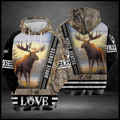 Moose Hunting Awesome Pullover Premium Hoodie, Perfect Outfit For Men And Women On Christmas New Year Autumn Winter