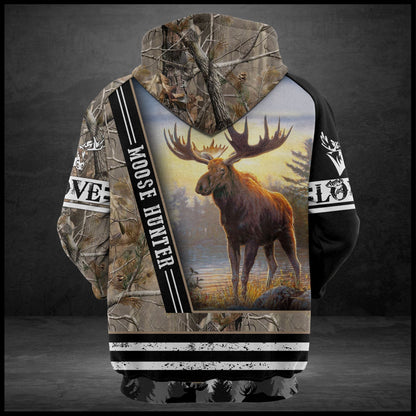 Moose Hunting Awesome Pullover Premium Hoodie, Perfect Outfit For Men And Women On Christmas New Year Autumn Winter