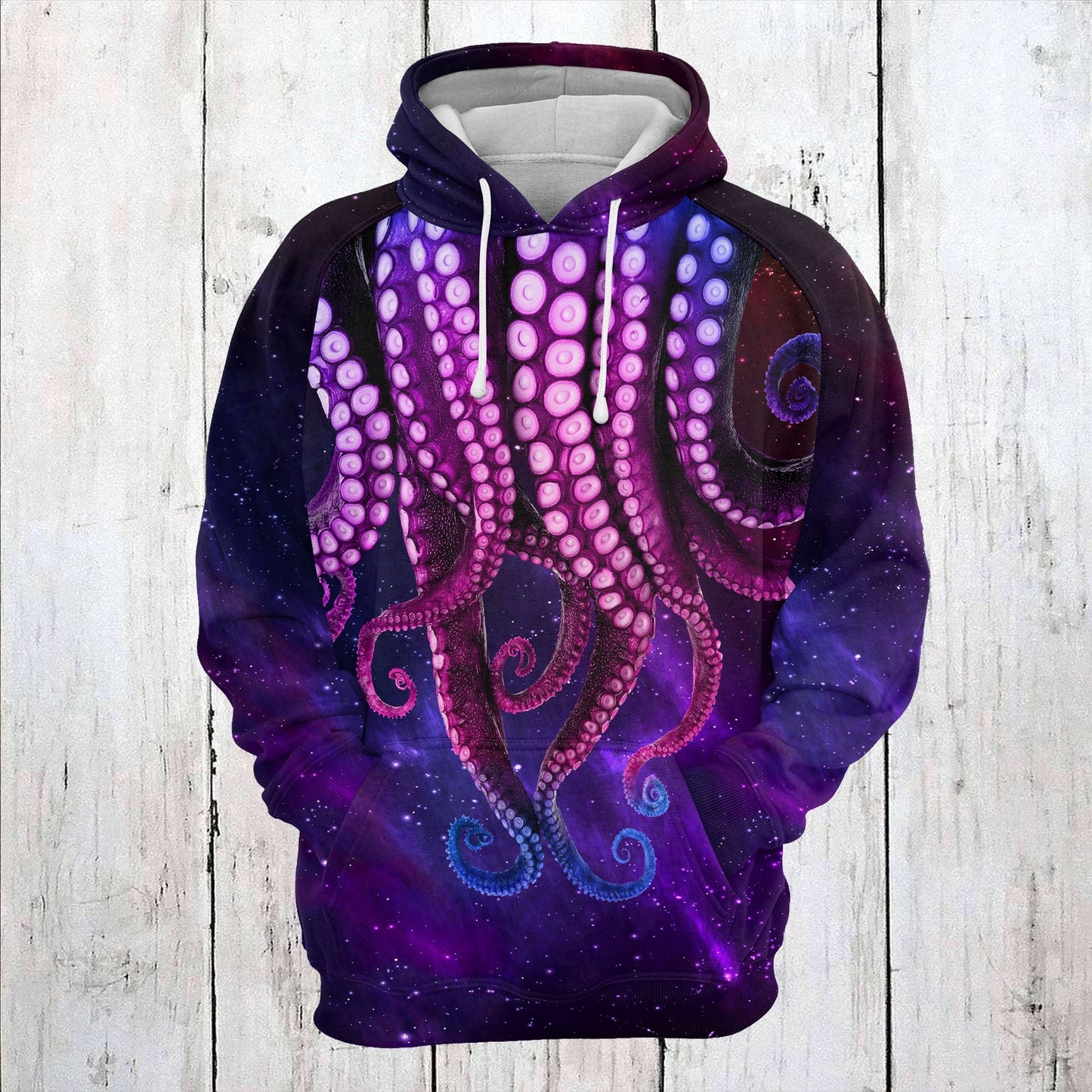 Purple Octopus Galaxy Pullover Premium Hoodie, Perfect Outfit For Men And Women On Christmas New Year Autumn Winter
