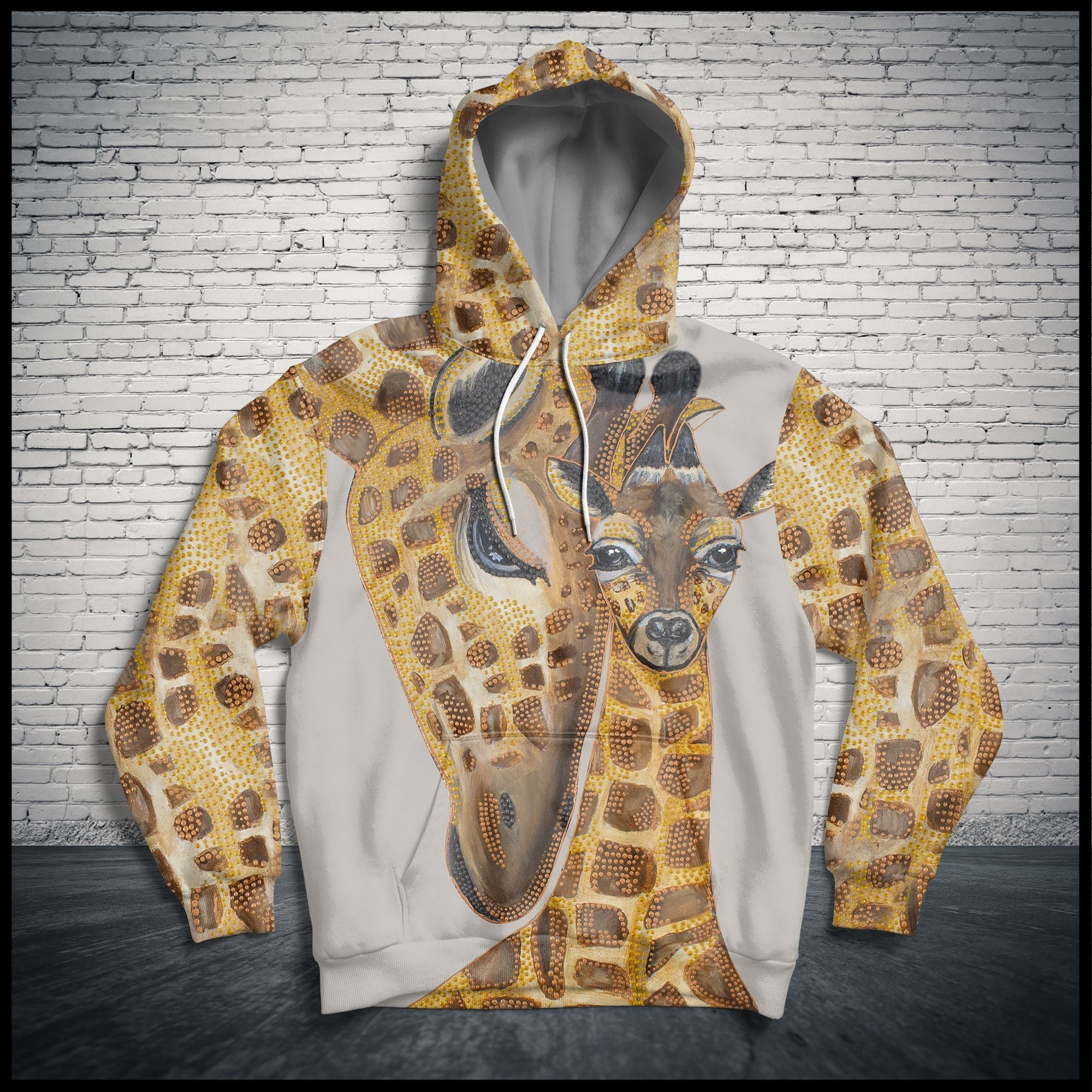 Beautiful Giraffe Family Pullover Premium Hoodie, Perfect Outfit For Men And Women On Christmas New Year Autumn Winter