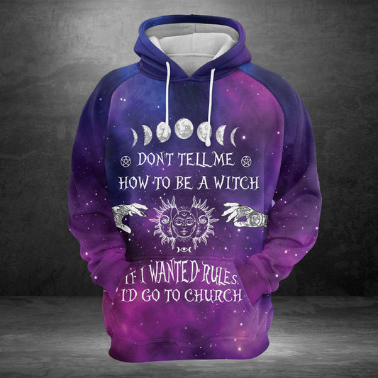 Witch Pullover Premium Hoodie Don't Tell Me How To Be A Witch, Perfect Outfit For Men And Women On Christmas New Year Autumn Winter