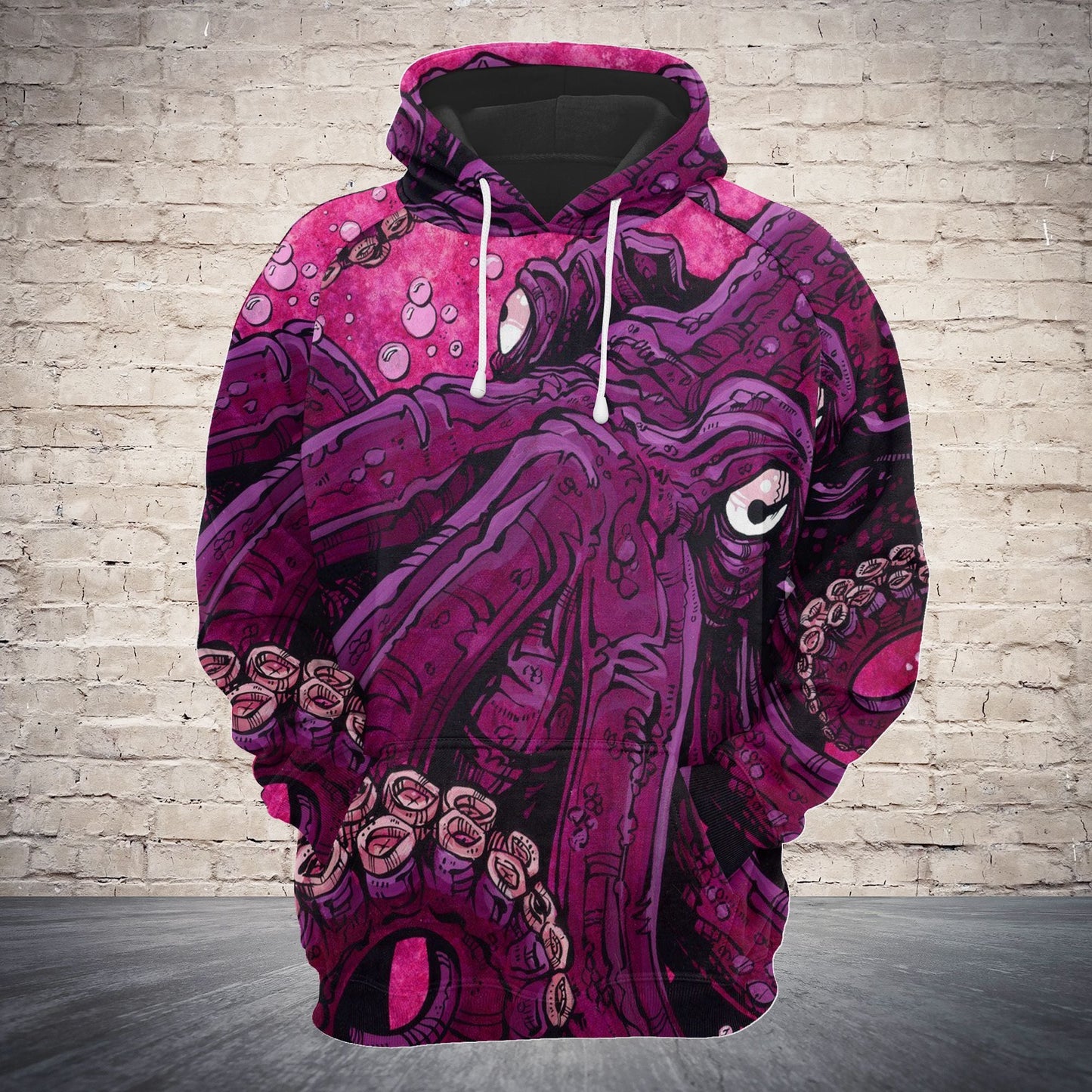 Pink Octopus Pullover Premium Hoodie, Perfect Outfit For Men And Women On Christmas New Year Autumn Winter
