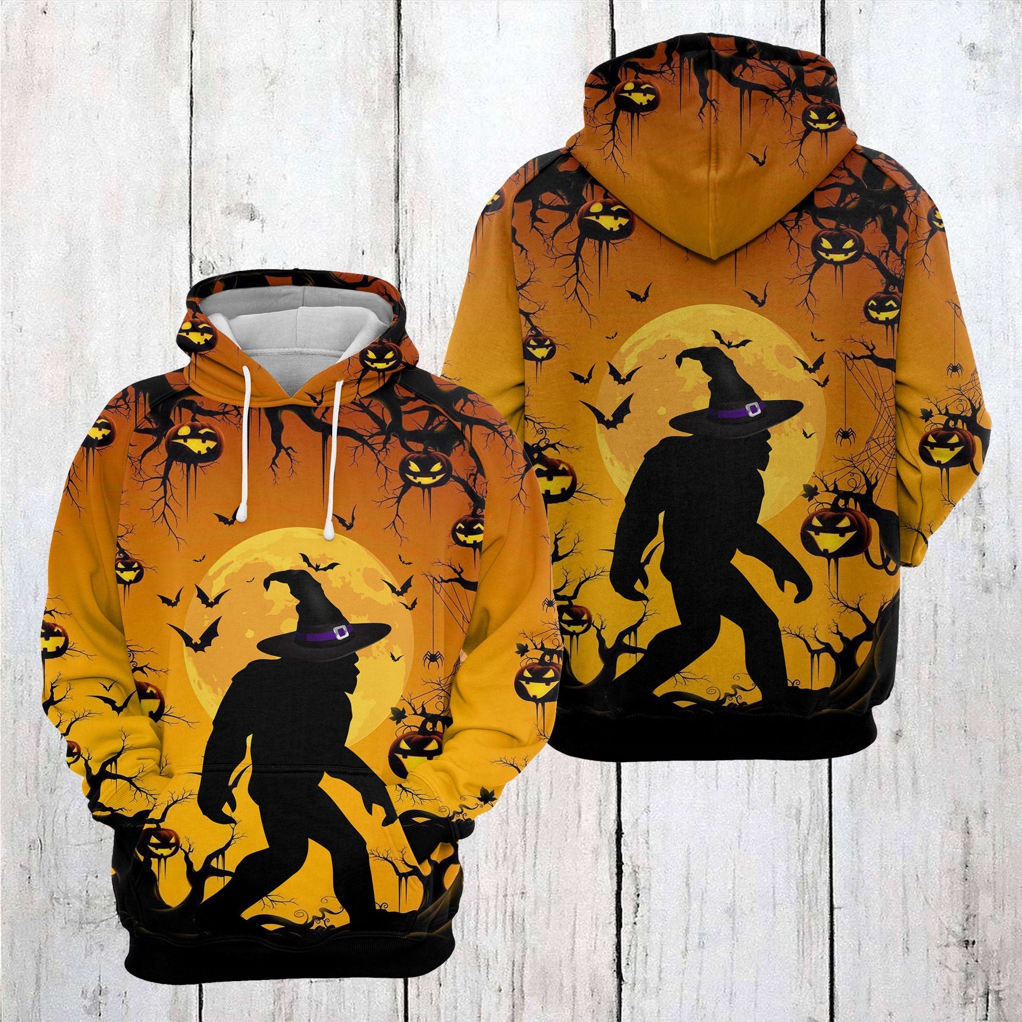 Bigfoot Halloween Night Pullover Premium Hoodie, Perfect Outfit For Men And Women On Christmas New Year Autumn Winter