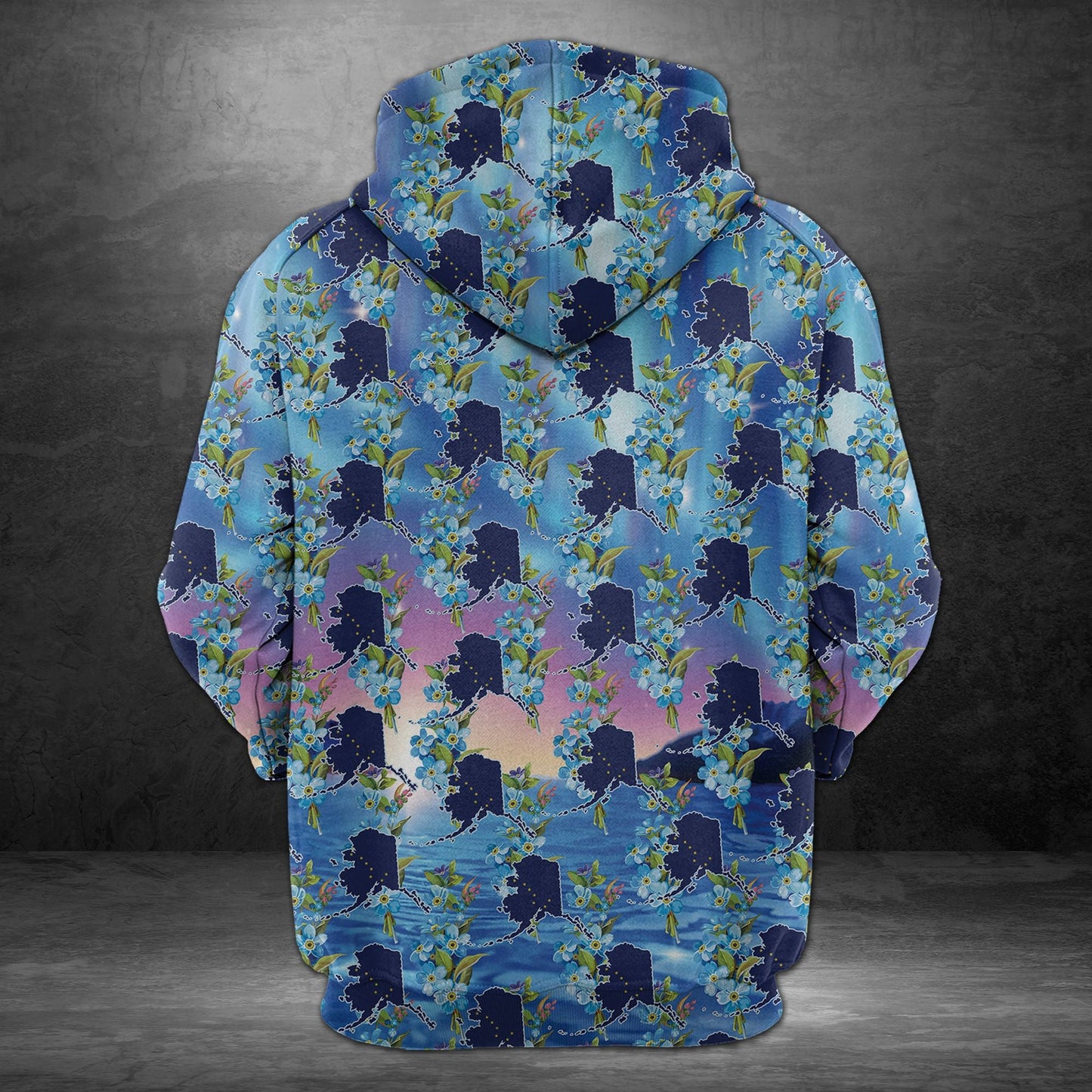 Alaska Pullover Premium Hoodie Myosotis Flower, Perfect Outfit For Men And Women On Christmas New Year Autumn Winter