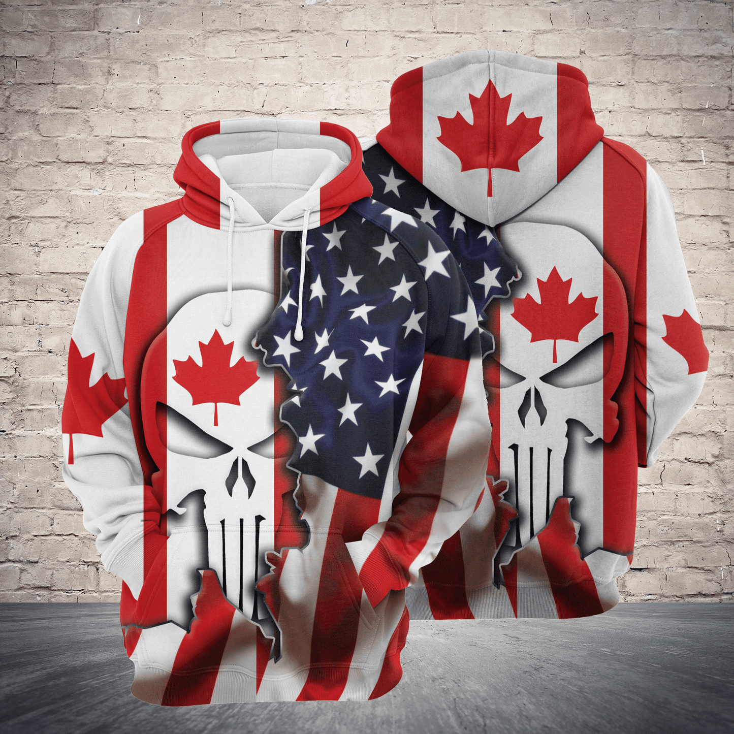 Canada Proud Skull Pullover Premium Hoodie, Perfect Outfit For Men And Women On Christmas New Year Autumn Winter