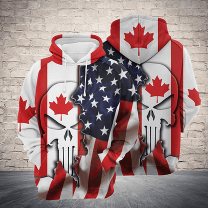 Canada Proud Skull Pullover Premium Hoodie, Perfect Outfit For Men And Women On Christmas New Year Autumn Winter
