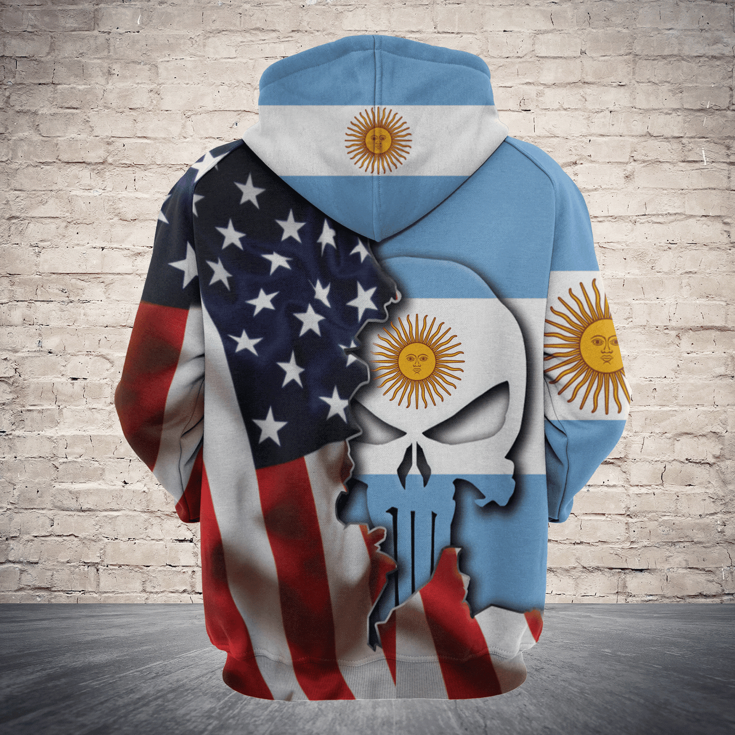 Argentina Proud Skull Pullover Premium Hoodie, Perfect Outfit For Men And Women On Christmas New Year Autumn Winter