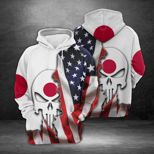 Japan Proud Skull Pullover Premium Hoodie, Perfect Outfit For Men And Women On Christmas New Year Autumn Winter