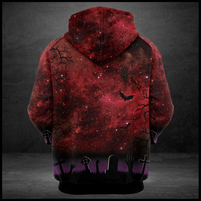 Black Cat Halloween Red Sky Pullover Premium Hoodie, Perfect Outfit For Men And Women On Christmas New Year Autumn Winter