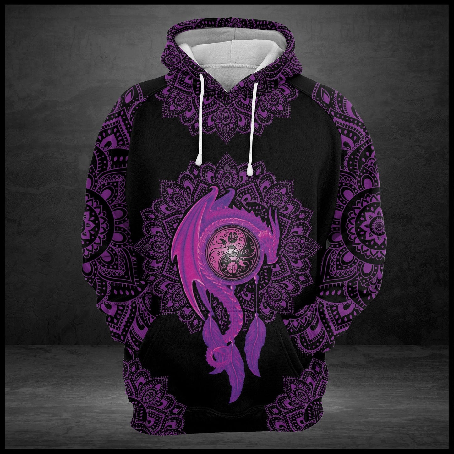 Purple Dragon Pullover Premium Hoodie, Perfect Outfit For Men And Women On Christmas New Year Autumn Winter