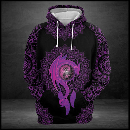 Purple Dragon Pullover Premium Hoodie, Perfect Outfit For Men And Women On Christmas New Year Autumn Winter