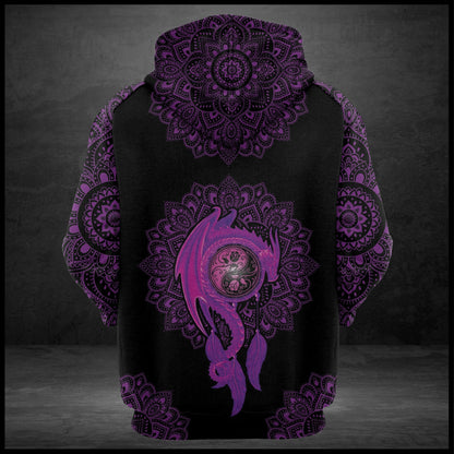 Purple Dragon Pullover Premium Hoodie, Perfect Outfit For Men And Women On Christmas New Year Autumn Winter