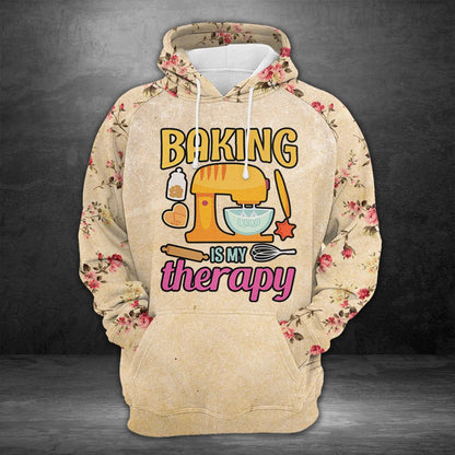 Baking Therapy Pullover Premium Hoodie, Perfect Outfit For Christmas New Year Of Baking Men And Women