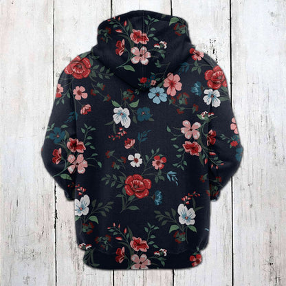Penguin Tropical Floral Pullover Premium Hoodie, Perfect Outfit For Men And Women On Christmas New Year Autumn Winter