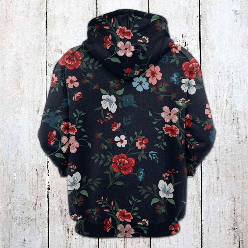 Rabit Tropical Floral Pullover Premium Hoodie, Perfect Outfit For Men And Women On Christmas New Year Autumn Winter
