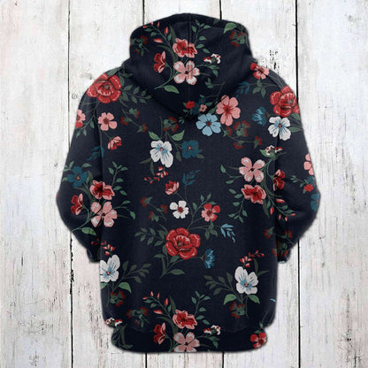 Rabit Tropical Floral Pullover Premium Hoodie, Perfect Outfit For Men And Women On Christmas New Year Autumn Winter