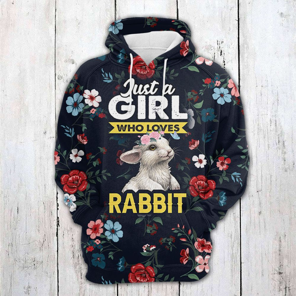 Rabit Tropical Floral Pullover Premium Hoodie, Perfect Outfit For Men And Women On Christmas New Year Autumn Winter