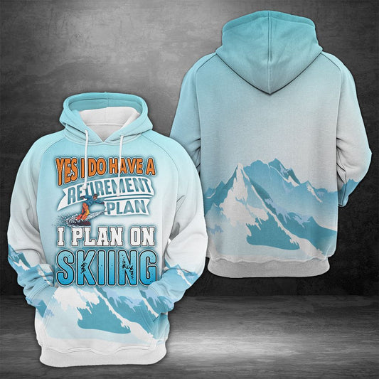 Skiing Pullover Premium Hoodie, Perfect Outfit For Men And Women On Christmas New Year Autumn Winter