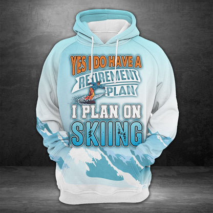 Skiing Pullover Premium Hoodie, Perfect Outfit For Men And Women On Christmas New Year Autumn Winter
