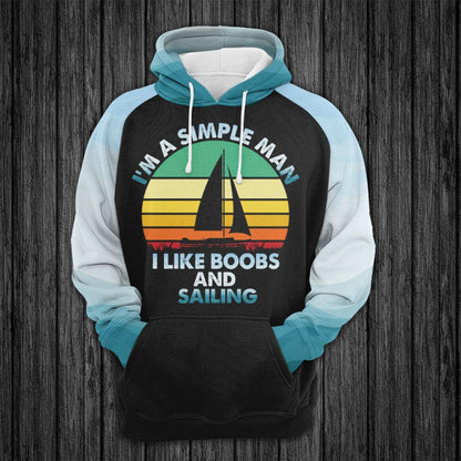 Sailing I'm A Simple Man Pullover Premium Hoodie, Perfect Outfit For Men And Women On Christmas New Year Autumn Winter