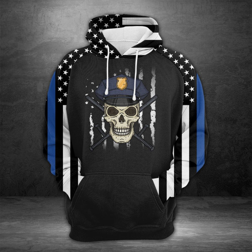 Skull Police Pullover Premium Hoodie, Perfect Outfit For Men And Women On Christmas New Year Autumn Winter