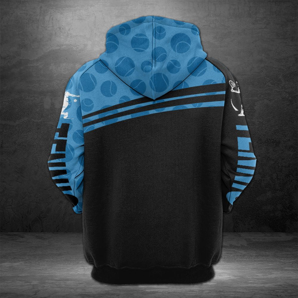 Tennis Blue Black Pullover Premium Hoodie, Perfect Outfit For Men And Women On Christmas New Year Autumn Winter