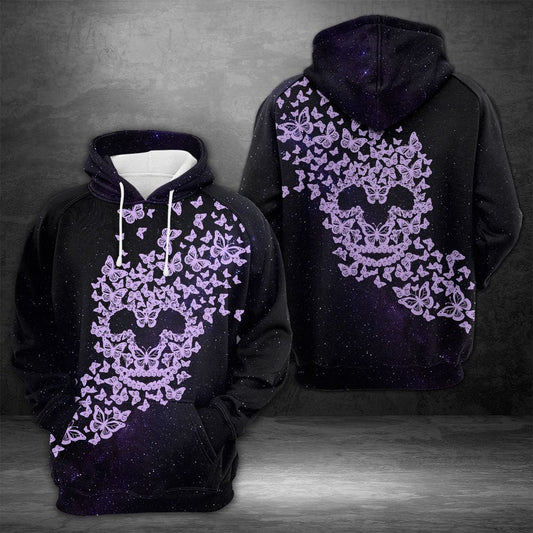 Butterfly Skull Pullover Premium Hoodie, Perfect Outfit For Men And Women On Christmas New Year Autumn Winter