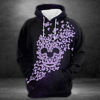 Butterfly Skull Pullover Premium Hoodie, Perfect Outfit For Men And Women On Christmas New Year Autumn Winter