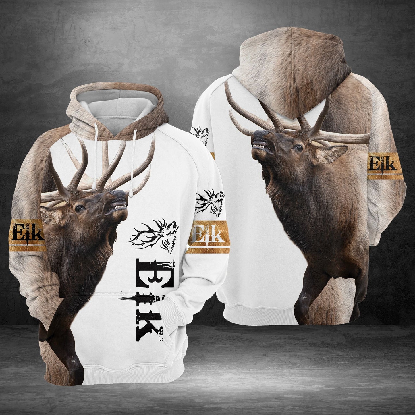 Brown Elk Pullover Premium Hoodie, Perfect Outfit For Men And Women On Christmas New Year Autumn Winter