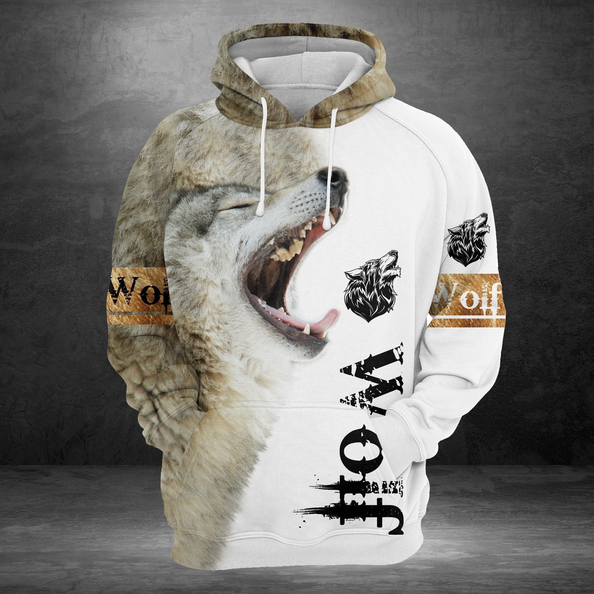 Gray Wolf Pullover Premium Hoodie, Perfect Outfit For Men And Women On Christmas New Year Autumn Winter