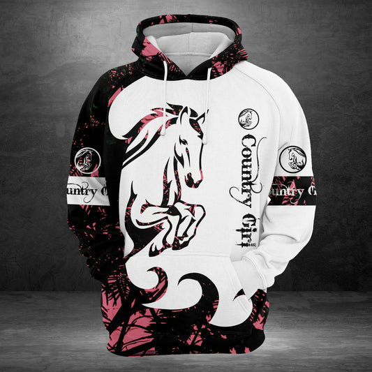 Country Girl Horse Pullover Premium Hoodie, Perfect Outfit For Men And Women On Christmas New Year Autumn Winter