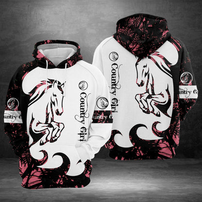 Country Girl Horse Pullover Premium Hoodie, Perfect Outfit For Men And Women On Christmas New Year Autumn Winter