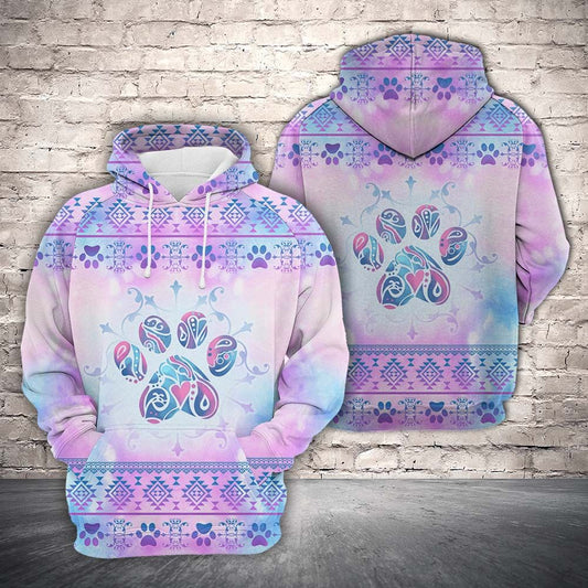 Cute Dog Purple Paws Premium Brown Hoodie, Perfect Outfit For Men And Women On Christmas New Year Autumn Winter
