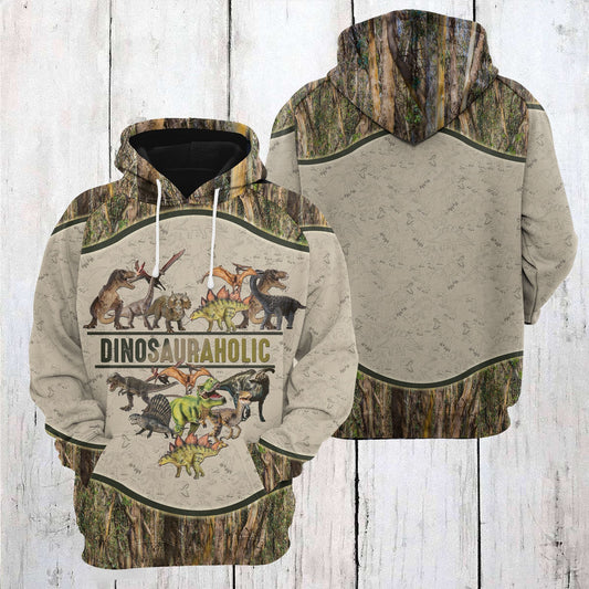 Dinosauraholic Awesome Pullover Premium Hoodie, Perfect Outfit For Men And Women On Christmas New Year Autumn Winter