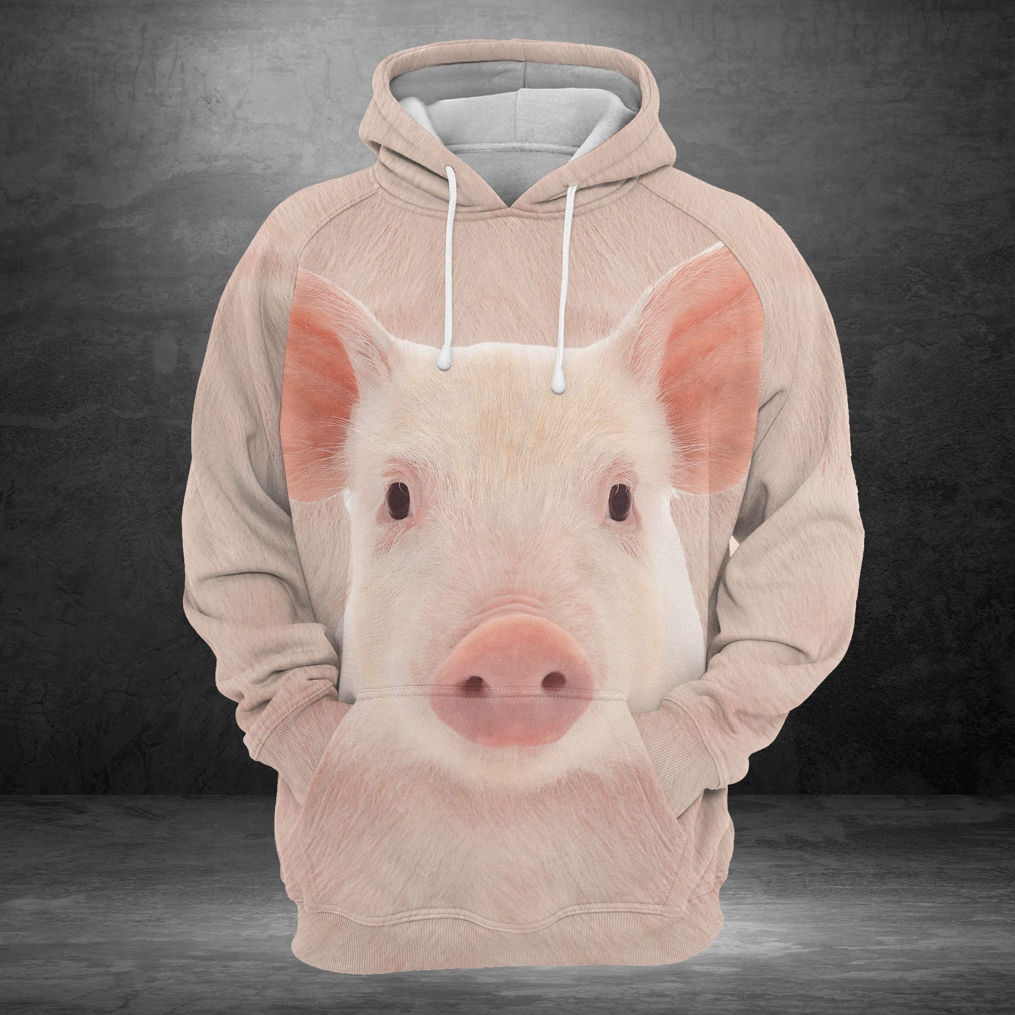 Cute Pink Pig Pullover Premium Hoodie, Perfect Outfit For Men And Women On Christmas New Year Autumn Winter