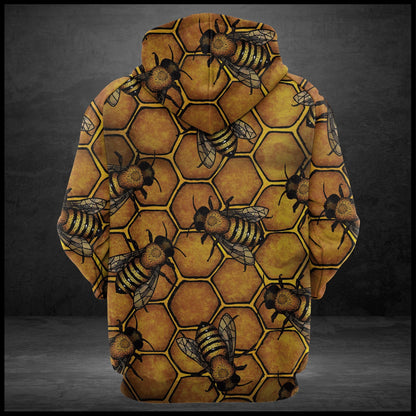 Honey Bee Pullover Premium Hoodie, Perfect Outfit For Men And Women On Christmas New Year Autumn Winter