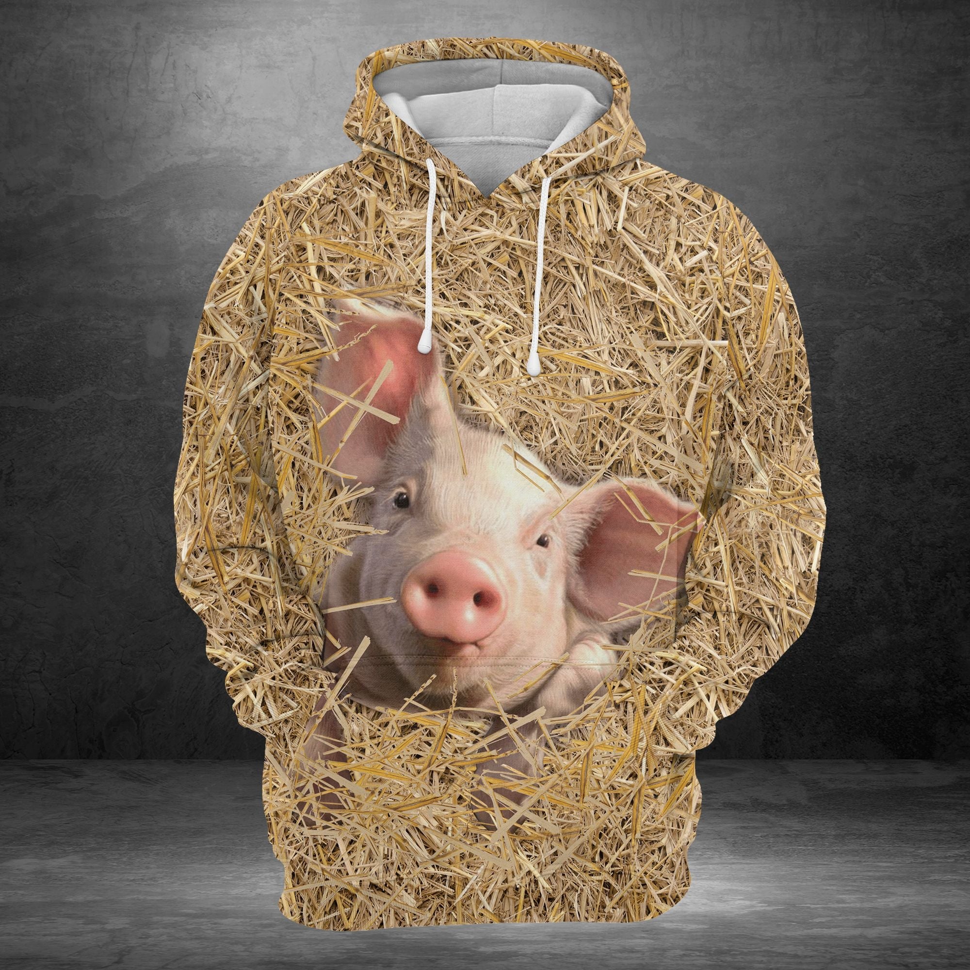Hoodie Lovely Pig Pullover Premium Hoodie, Perfect Outfit For Men And Women On Christmas New Year Autumn Winter