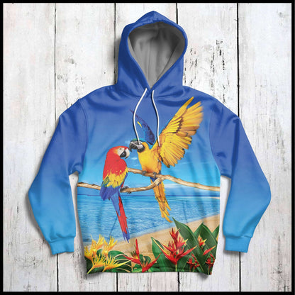Parrot Kiss Pullover Premium Hoodie, Perfect Outfit For Men And Women On Christmas New Year Autumn Winter