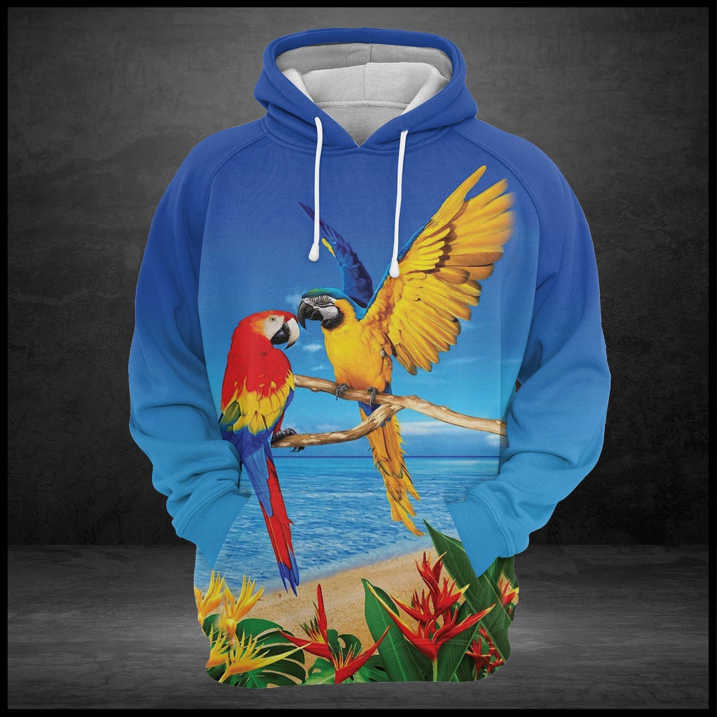 Parrot Kiss Pullover Premium Hoodie, Perfect Outfit For Men And Women On Christmas New Year Autumn Winter