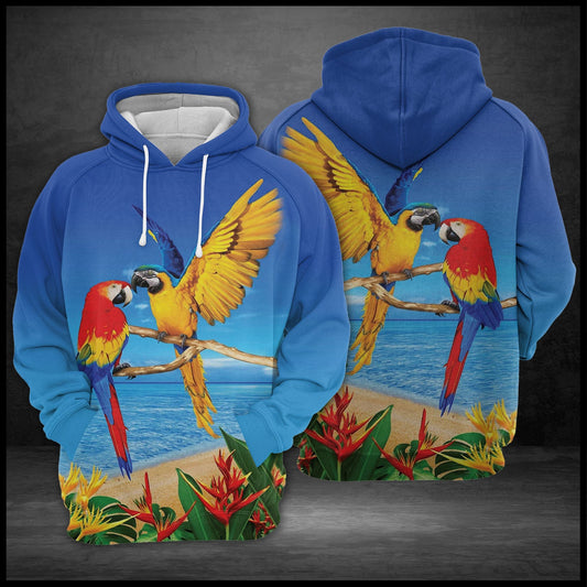 Parrot Kiss Pullover Premium Hoodie, Perfect Outfit For Men And Women On Christmas New Year Autumn Winter