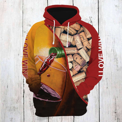 Love Red Wine Pullover Premium Hoodie, Perfect Outfit For Men And Women On Christmas New Year Autumn Winter