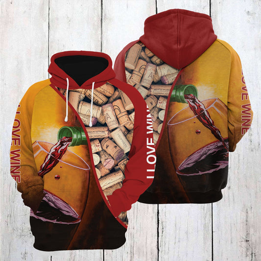 Love Red Wine Pullover Premium Hoodie, Perfect Outfit For Men And Women On Christmas New Year Autumn Winter