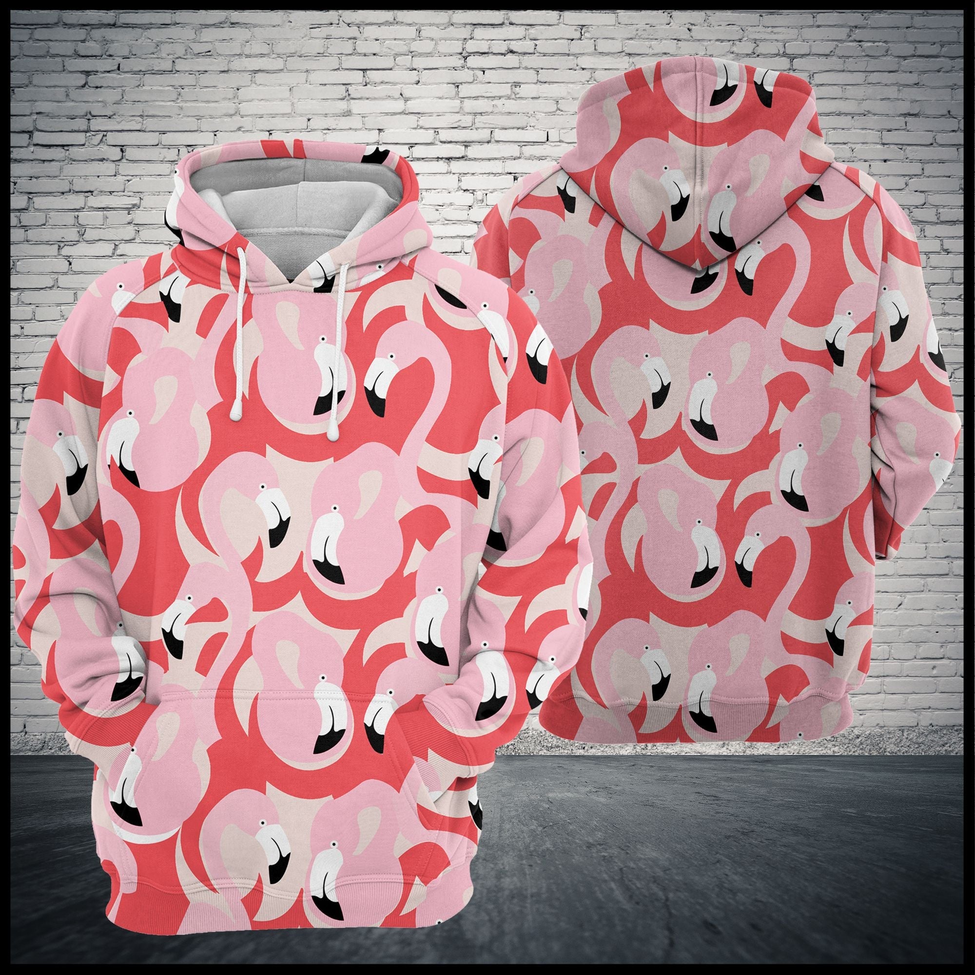 Pink Flamingo Pullover Premium Hoodie, Perfect Outfit For Men And Women On Christmas New Year Autumn Winter