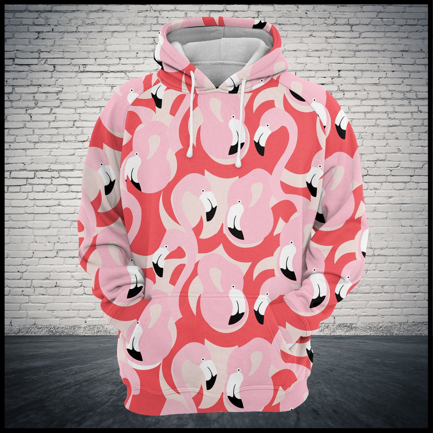 Pink Flamingo Pullover Premium Hoodie, Perfect Outfit For Men And Women On Christmas New Year Autumn Winter