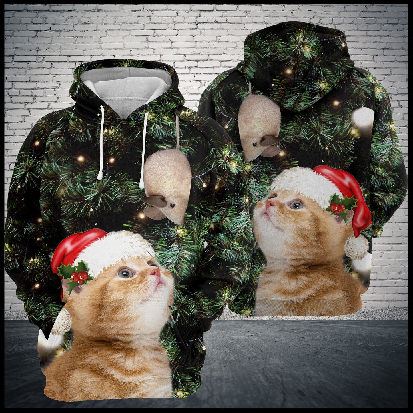 Awesome Kitty Christmas Pullover Premium Hoodie, Perfect Outfit For Men And Women On Christmas New Year Autumn Winter