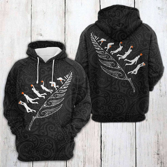 Basketball Maori Pattern Pullover Premium Hoodie Outfit For Christmas, New Year Of Basketball Lovers, Friend, Family