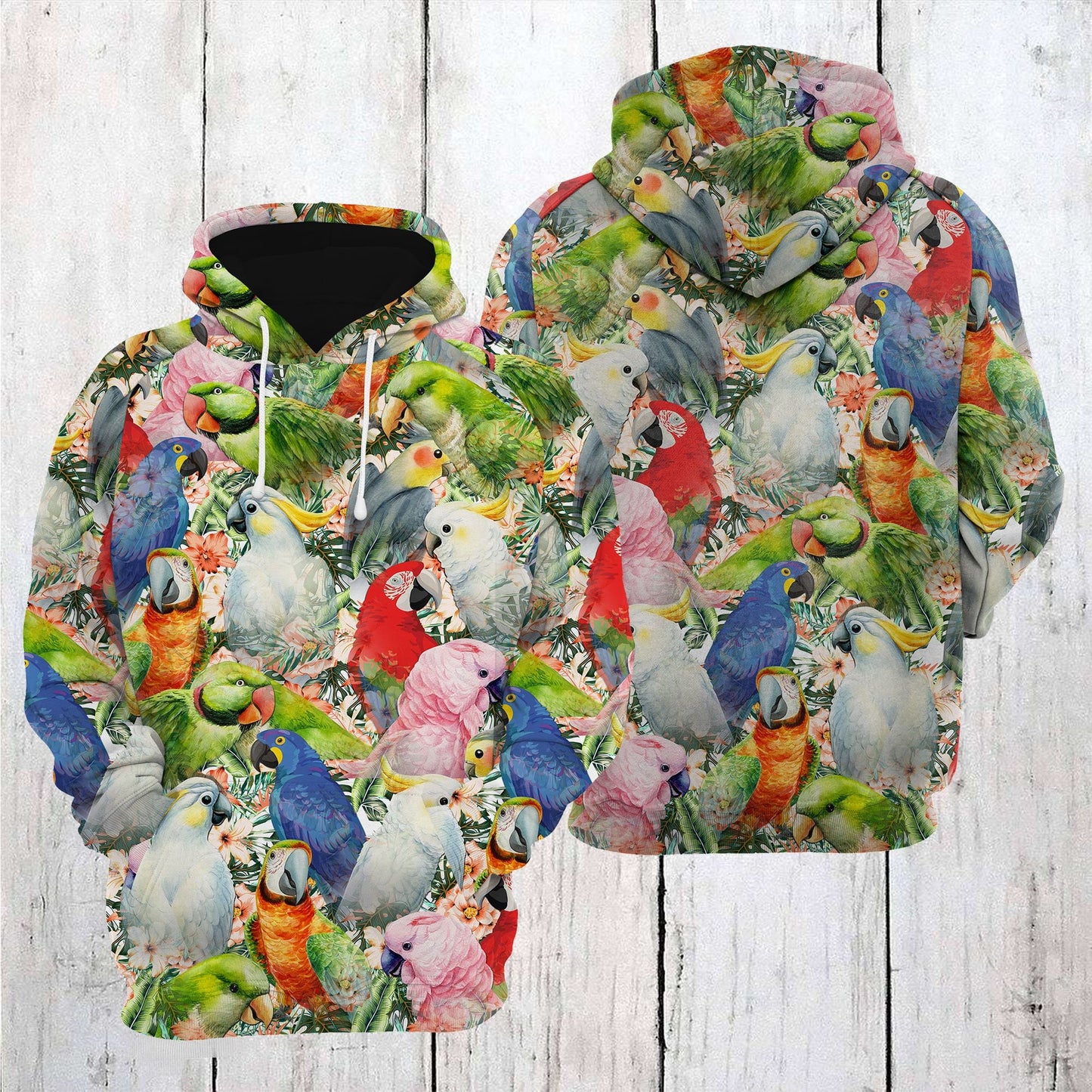 Colorful Parrot Pullover Premium Hoodie, Perfect Outfit For Men And Women On Christmas New Year Autumn Winter