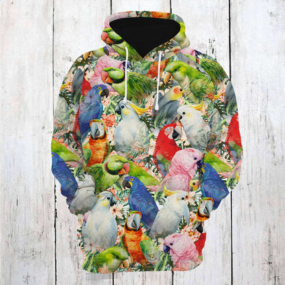 Colorful Parrot Pullover Premium Hoodie, Perfect Outfit For Men And Women On Christmas New Year Autumn Winter