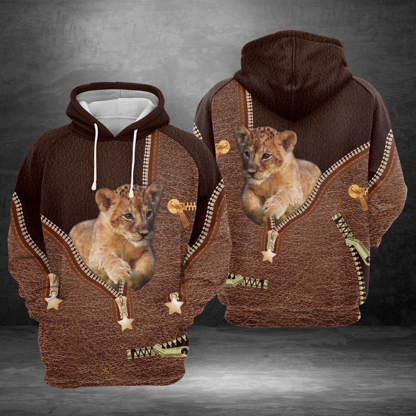 Lion Leathe Pullover Premium Hoodie, Perfect Outfit For Men And Women On Christmas New Year Autumn Winter