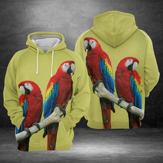 Macaw Parrot Couple Pullover Premium Hoodie Perfect Outfit For Men And Women On Christmas New Year Autumn Winter